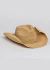Hat Attack Raffia Crochet Cowboy In Brown