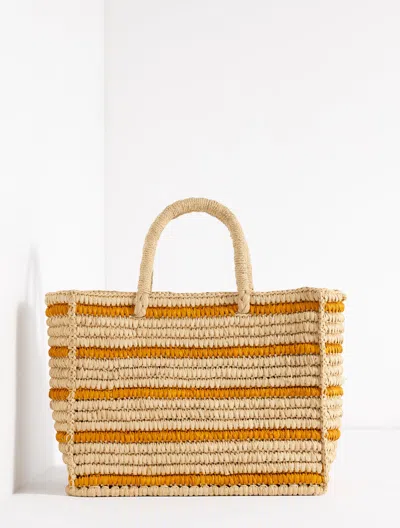 Hat Attack Raffia Juli Bag - Natural/tobacco - 001 Talbots In Blue
