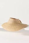 Hat Attack Raffia Visor In Brown