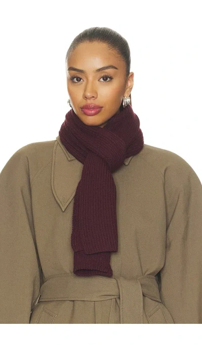 Hat Attack Refined Knit Scarf In Burgundy