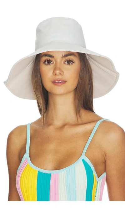 Hat Attack Reversible Canvas Sunhat In Blue & Tan