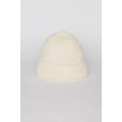 Hat Attack Ripton Textured Beanie In White