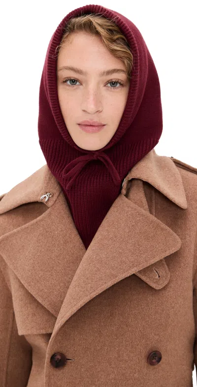 Hat Attack Smooth Knit Balaclava Plum
