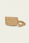Hat Attack Straw Belt Bag In Natural