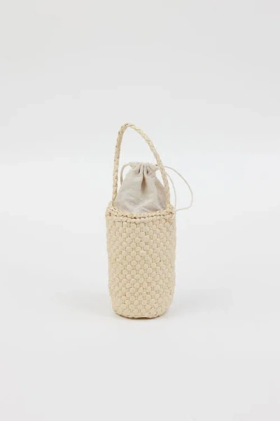 Hat Attack Straw Wine Bag In Brown