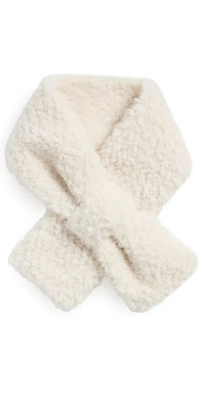 Hat Attack Teddy Sherpa Pull Thru Scarf Ivory