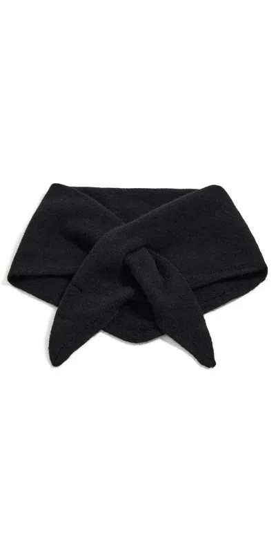 Hat Attack Triangle Wool Knit Scarf Black
