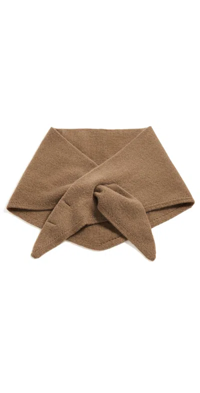 Hat Attack Triangle Wool Knit Scarf Camel
