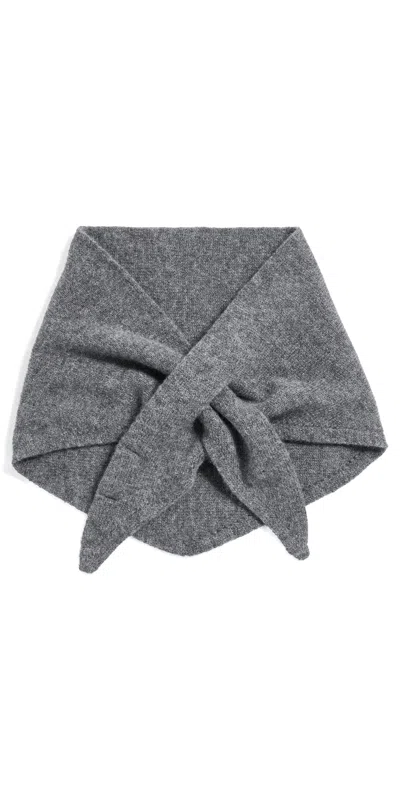 Hat Attack Triangle Wool Knit Scarf Grey