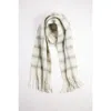 Hat Attack Warm Window Plaid Scarf In White