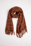 Hat Attack Windowpane Muffler In Brown