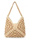 Hat Attack Women's Jade Textured Two Tone Shoulder Bag In Natural