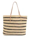 Hat Attack Women's Nova Striped Tote In Black Natural