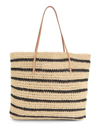 Hat Attack Women's Nova Striped Tote In Black Natural