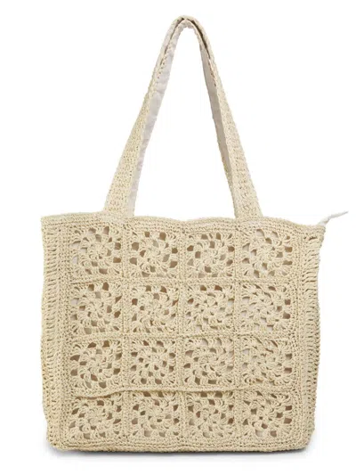 Hat Attack Women's Poppy Paper Straw Tote In Natural