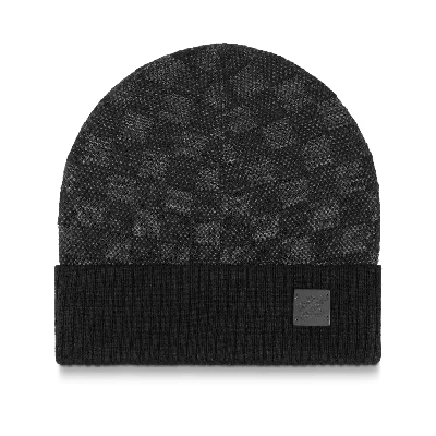 Pre-owned Hat X Louis Vuitton Hat Beanie Monogram Wool Black Logo Lv M77983