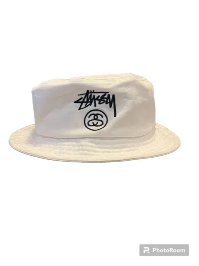 Pre-owned Hat X Stussy Bucket Hat (stussy Japan) In White
