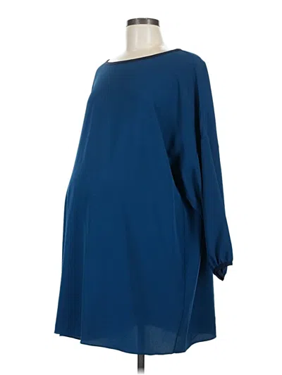 Pre-owned Hatch 3/4 Sleeve Blouse In Blue