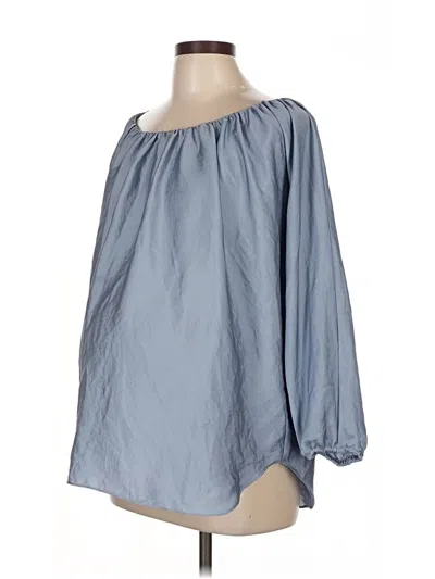 Pre-owned Hatch 3/4 Sleeve Blouse In Gray