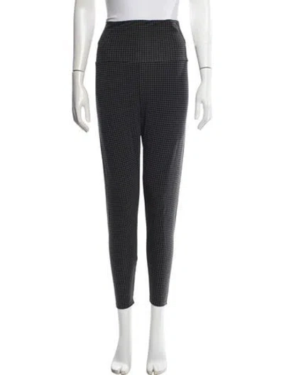 Pre-owned Hatch Bamboo Houndstooth Print Sweatpants In Gray