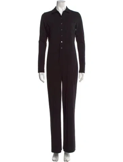 Pre-owned Hatch Bamboo Jumpsuit In Black