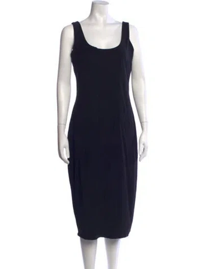 Pre-owned Hatch Bamboo Knee-length Dress In Blue
