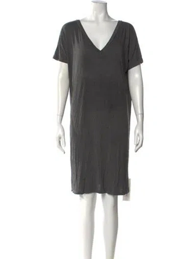 Pre-owned Hatch Bamboo Knee-length Dress In Gray