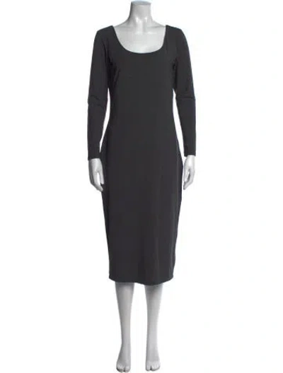 Pre-owned Hatch Bamboo Knee-length Dress In Gray