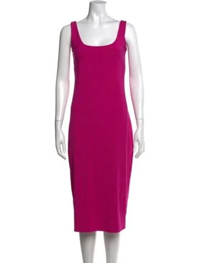 Pre-owned Hatch Bamboo Knee-length Dress In Pink