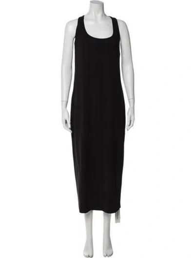 Pre-owned Hatch Bamboo Long Dress In Black