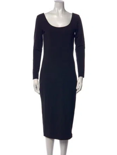 Pre-owned Hatch Bamboo Midi Length Dress In Blue