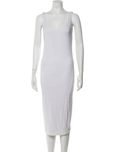 Pre-owned Hatch Bamboo Midi Length Dress In Gray