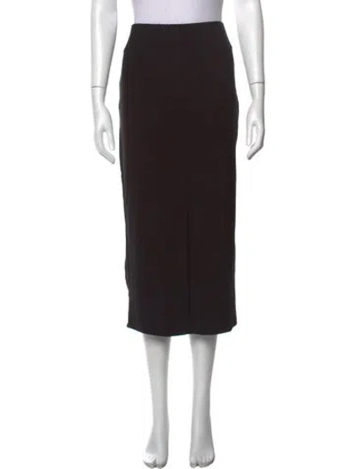 Pre-owned Hatch Bamboo Midi Length Skirt In Black
