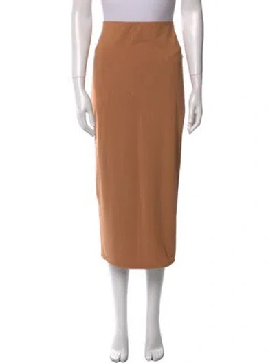 Pre-owned Hatch Bamboo Midi Length Skirt In Neutral