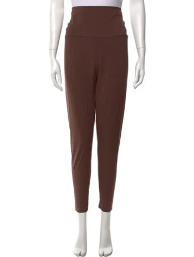 Pre-owned Hatch Bamboo Straight Leg Pants In Brown