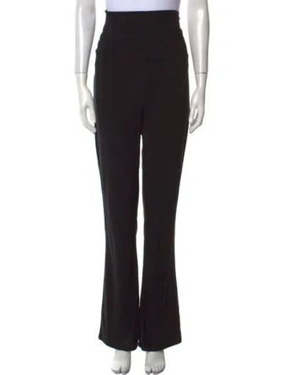 Pre-owned Hatch Bamboo Wide Leg Pants In Black