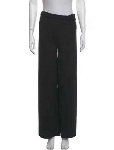 Pre-owned Hatch Bamboo Wide Leg Pants In Black