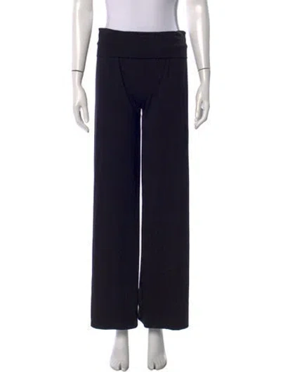 Pre-owned Hatch Bamboo Wide Leg Pants In Black