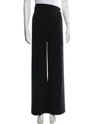 Pre-owned Hatch Bamboo Wide Leg Pants In Black