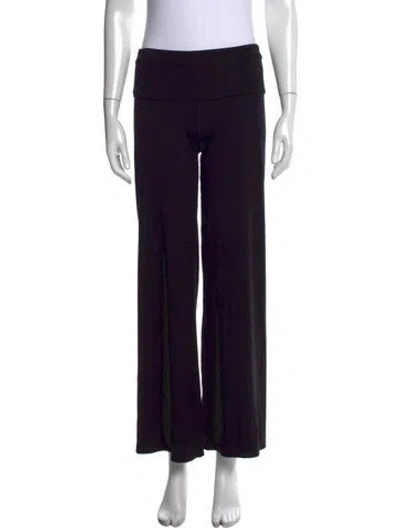 Pre-owned Hatch Bamboo Wide Leg Pants In Black