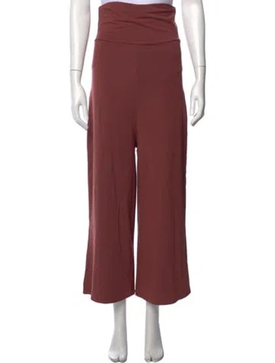 Pre-owned Hatch Bamboo Wide Leg Pants In Red