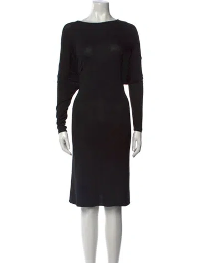 Pre-owned Hatch Bateau Neckline Knee-length Dress W/ Tags In Black