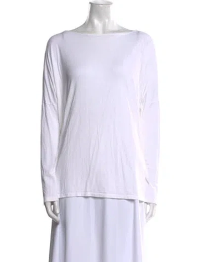 Pre-owned Hatch Bateau Neckline Long Sleeve Tunic In Blue