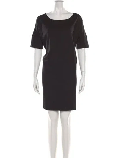 Pre-owned Hatch Bateau Neckline Mini Dress In Black