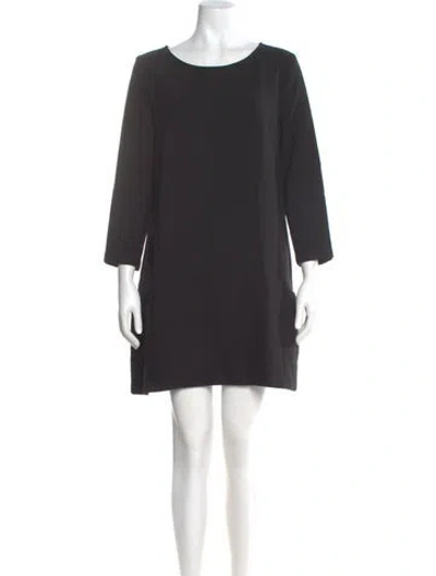 Pre-owned Hatch Bateau Neckline Mini Dress In Gray