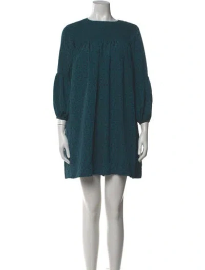 Pre-owned Hatch Bateau Neckline Mini Dress In Multi