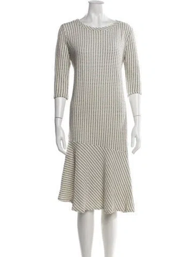 Pre-owned Hatch Bateau Neckline Mini Dress In White