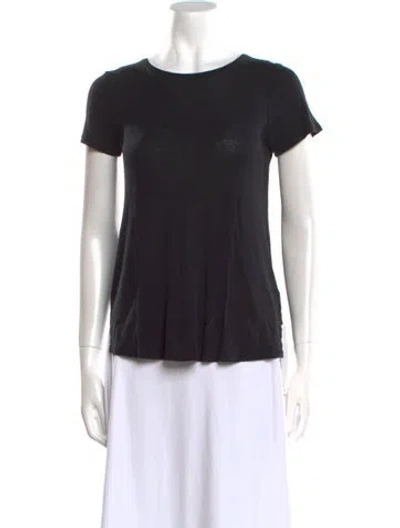 Pre-owned Hatch Bateau Neckline Short Sleeve T-shirt In Black