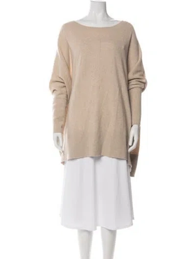 Pre-owned Hatch Cashmere Bateau Neckline Sweater In Green