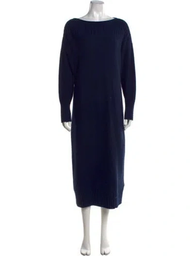 Pre-owned Hatch Cashmere Knee-length Dress In Blue